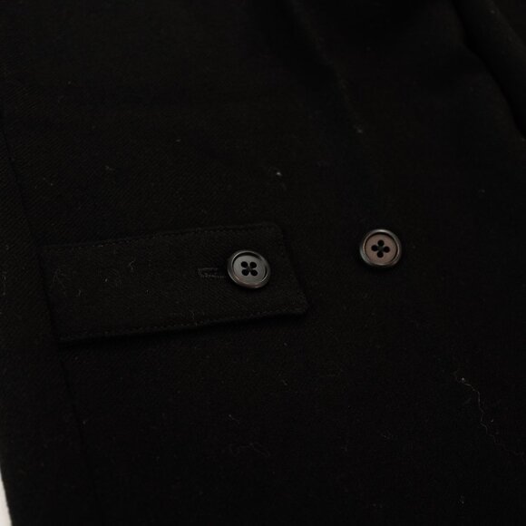 Grail Y2K Runway Item! Ann Demeulemeester Black Wool Pants w Calf Buckle Detail - Picture 4 of 9